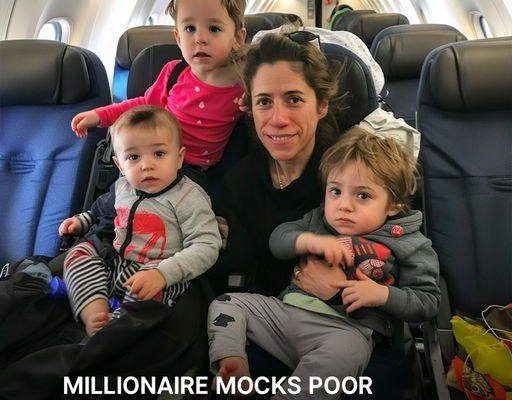 Millionaire Mocks Poor Woman with 3 Kids on Business Class Flight until Pilot Interrupts Him — Story of the Day