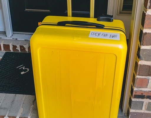 I Returned Home to Find a Big Yellow Suitcase on My Doorstep with a Note – When I Opened It,   I Went Pale