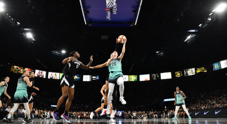 WNBA Playoffs: Las Vegas Aces stave off elimination and keep three-peat hopes alive with win against New York Liberty